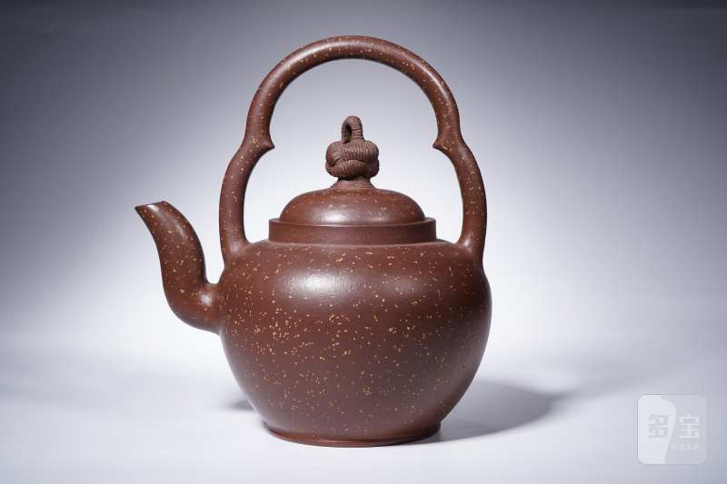 清晚期  桂花砂提梁壶 - 图2